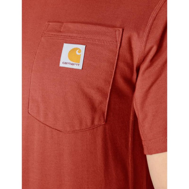 Camiseta Carhartt Roja Atómica Talla Mediana con Bolsillo