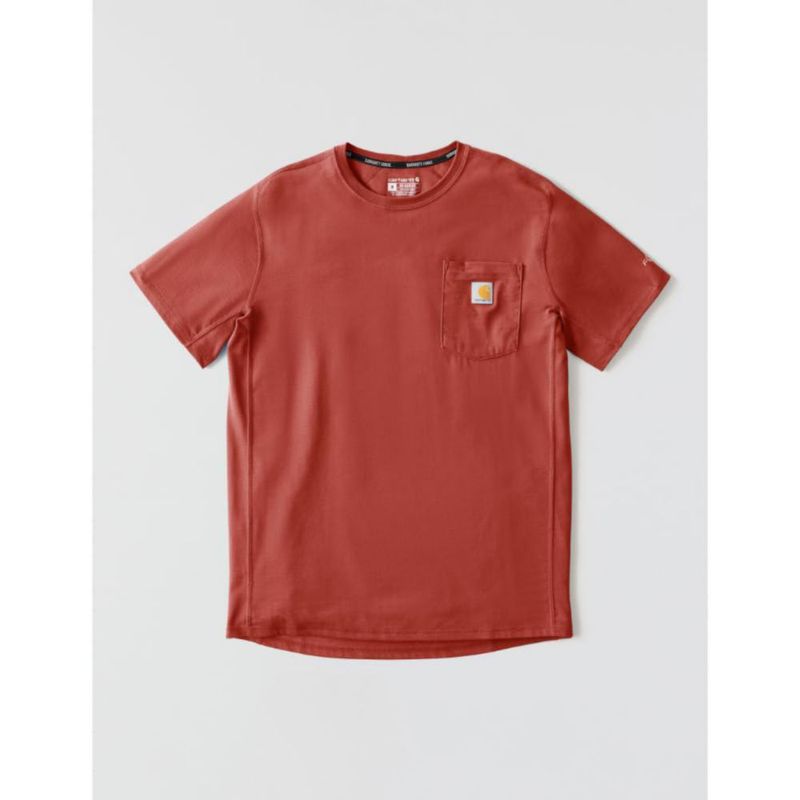 Camiseta Carhartt Roja Atómica Talla Mediana con Bolsillo