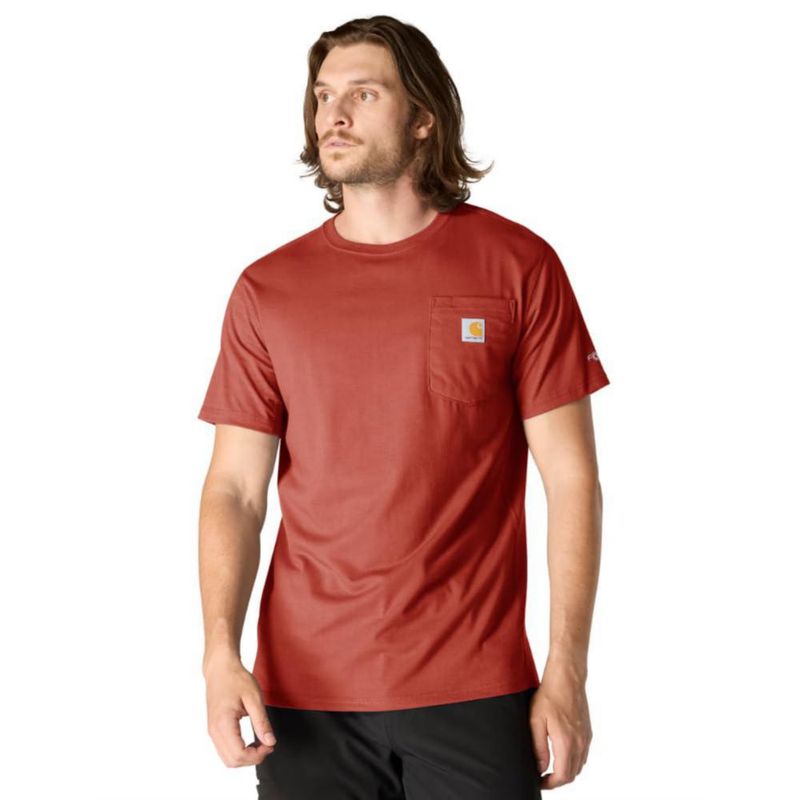 Camiseta Carhartt Roja Atómica Talla Mediana con Bolsillo