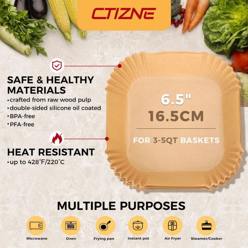 Forros desechables para freidora de aire ctizne 16 cm 150 piezas