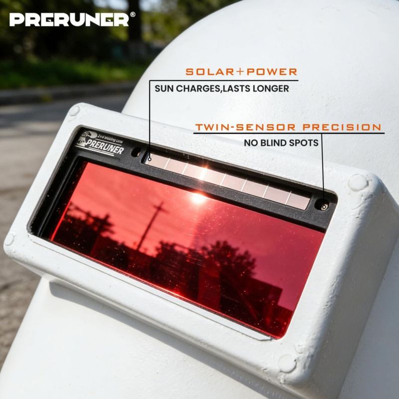 Lente de soldadura Preruner Flex Series 2x4‑1/4 Sombra roja 5‑13 Auto