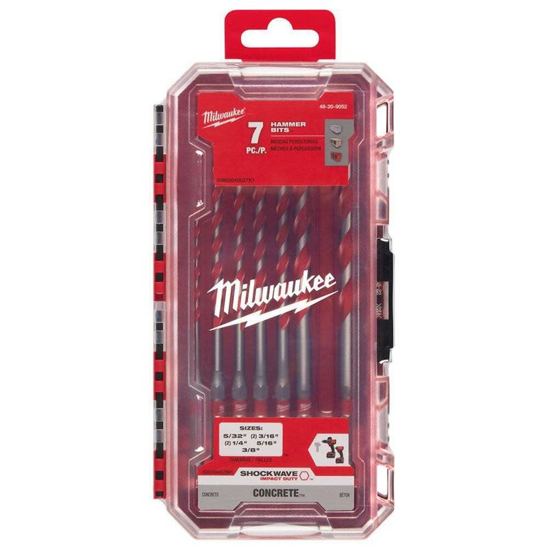 Brocas de carburo Shockwave Milwaukee – Kit de 7 piezas (15 cm)