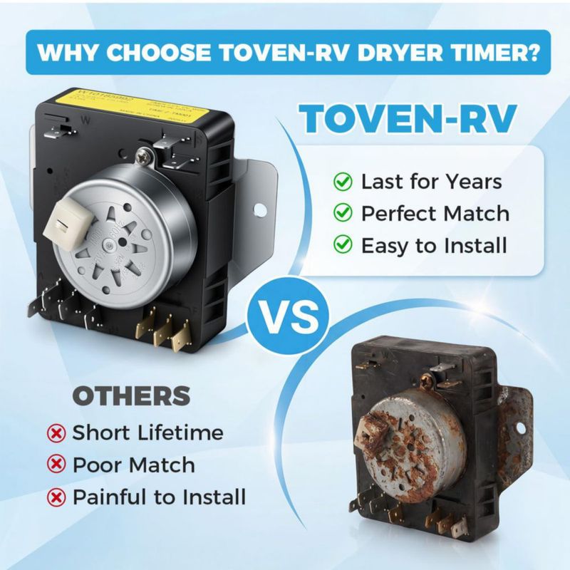 Temporizador de secadora TOVEN-RV WPW10185992 115V 60Hz