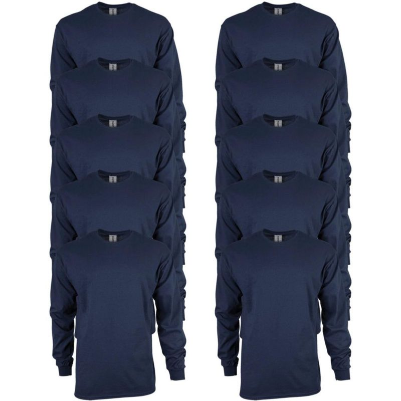 Camiseta Gildan G2400 azul marino pack de 10 talla grande