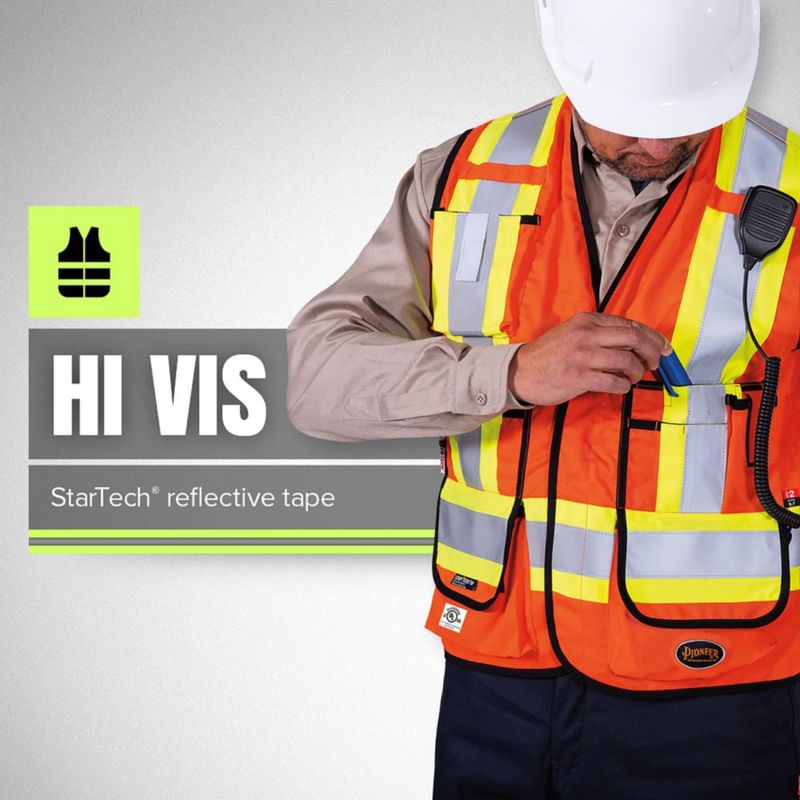 Chaleco Pioneer Hi Vis FR Naranja Brillante con Bolsillos