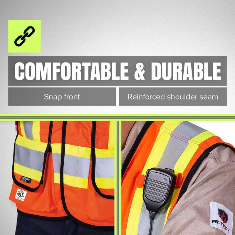 Chaleco Pioneer Hi Vis FR Naranja Brillante con Bolsillos