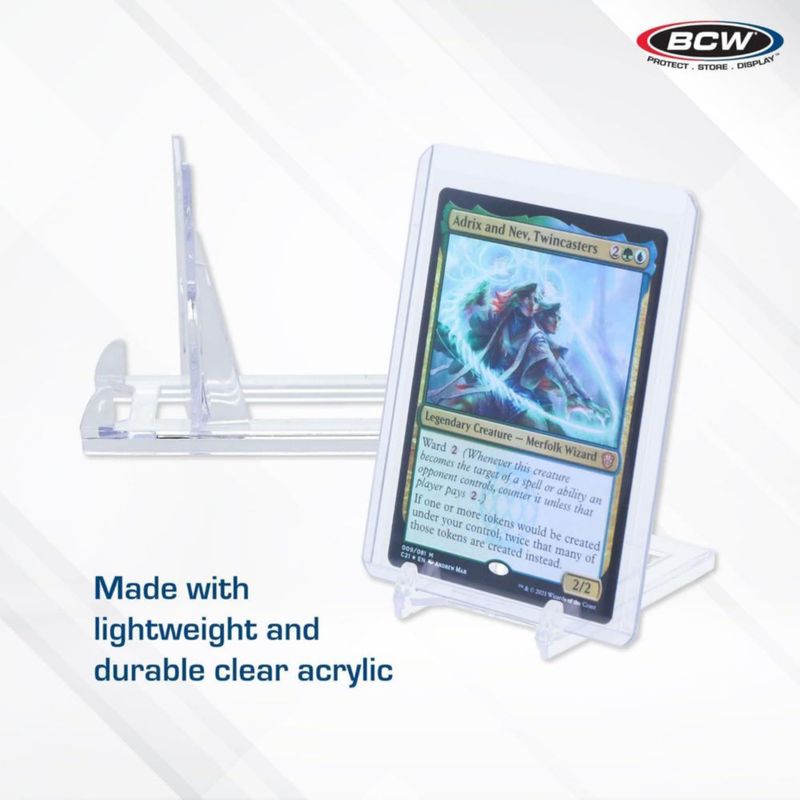 Expositor de cartas BCW de 2 piezas paquete de 10 base ajustable
