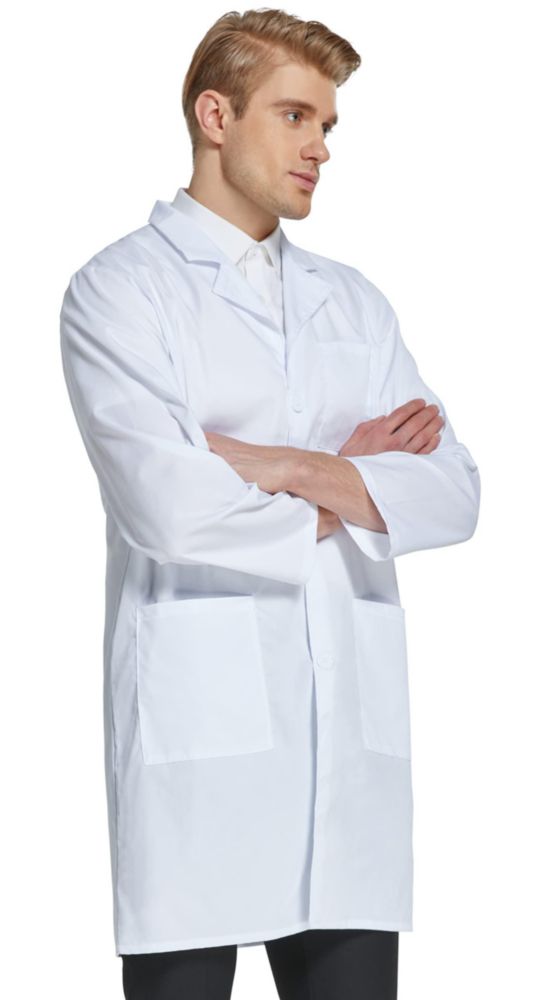 Bata de Laboratorio VOGRYE Talla S - 3 Bolsillos y Botones Frontales