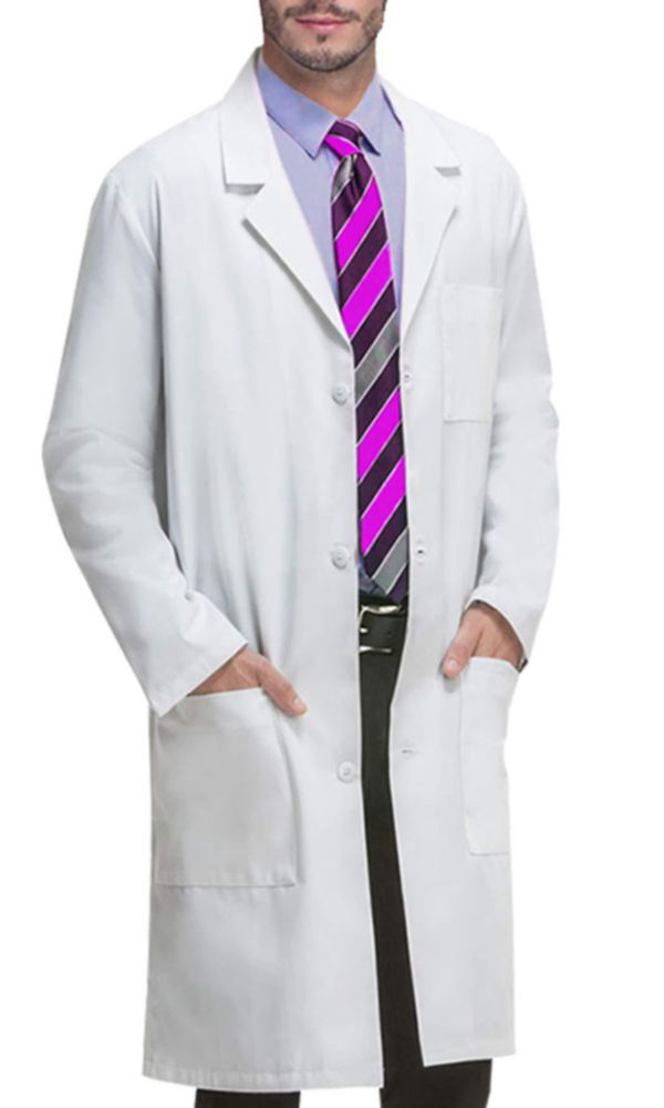 Bata de Laboratorio VOGRYE Talla S - 3 Bolsillos y Botones Frontales
