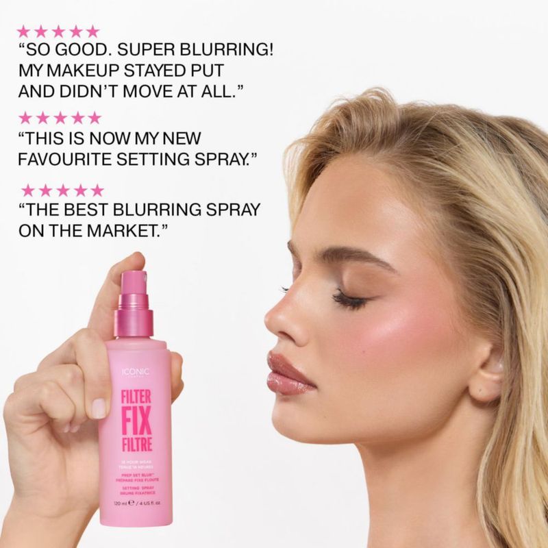 Spray fijador de maquillaje ICONIC LONDON 120 ml 16 horas de duración
