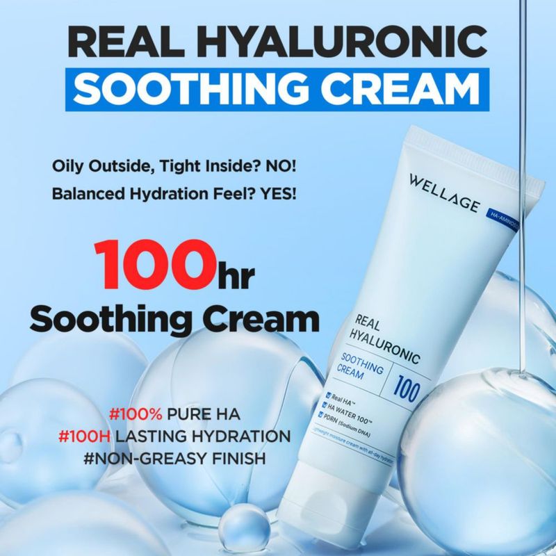 Crema hidratante WELLAGE Real Hyaluronic 80 ml PDRN