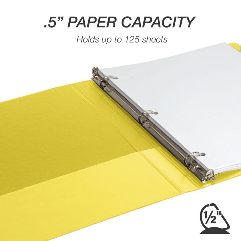 Carpeta Samsill de 13 cm con anillas tipo D amarilla y reciclada