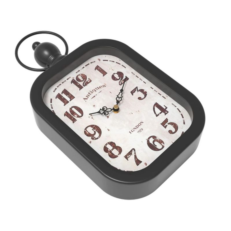 Reloj de Pared Menterry 28 × 15 cm Negro Estilo Antiguo