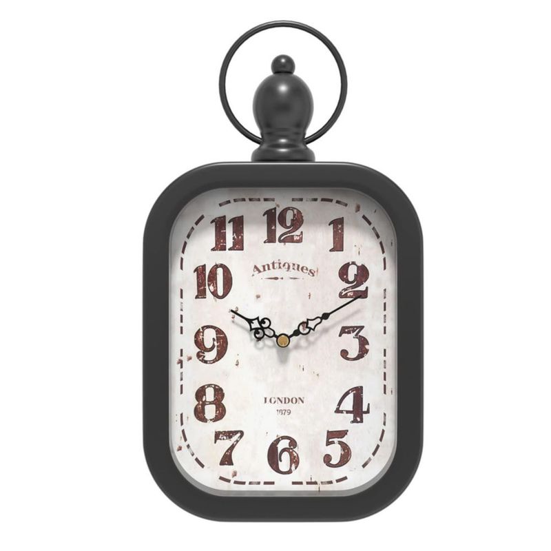Reloj de Pared Menterry 28 × 15 cm Negro Estilo Antiguo