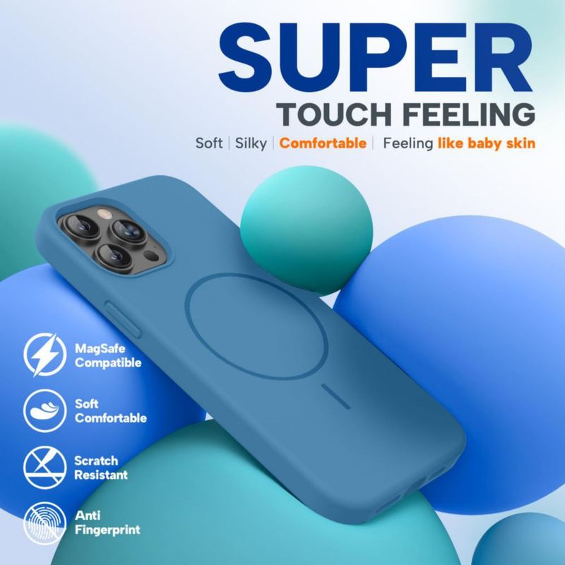 Funda Miracase para iPhone 12 Pro Max – Azul Capri