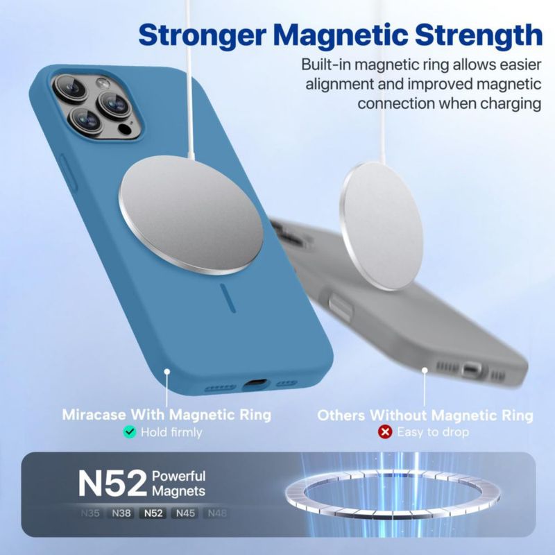 Funda Miracase para iPhone 12 Pro Max – Azul Capri