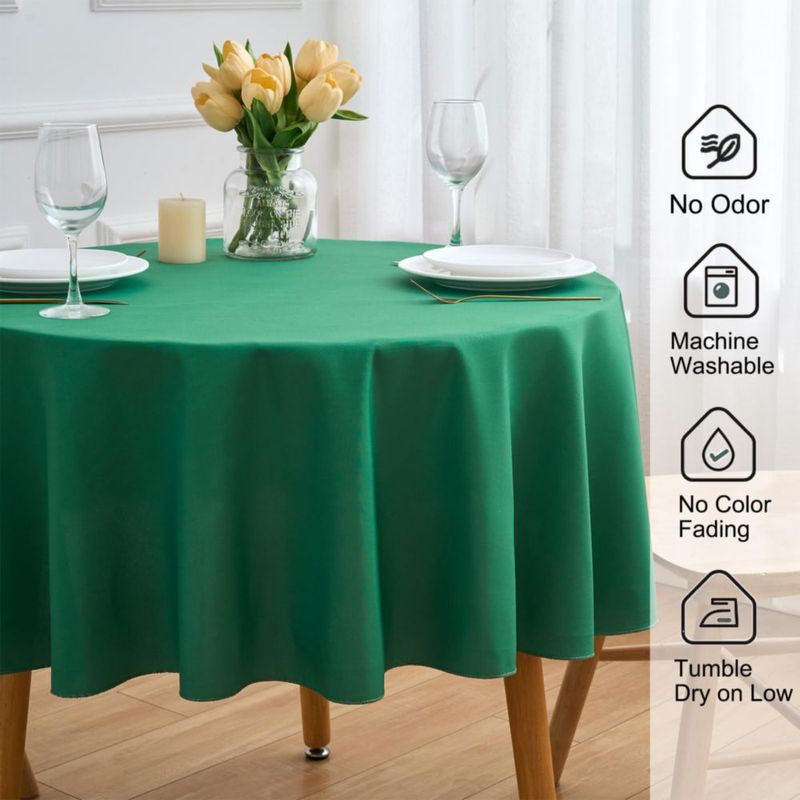 Mantel redondo de poliéster FINDYOU 152 cm – Pack de 6