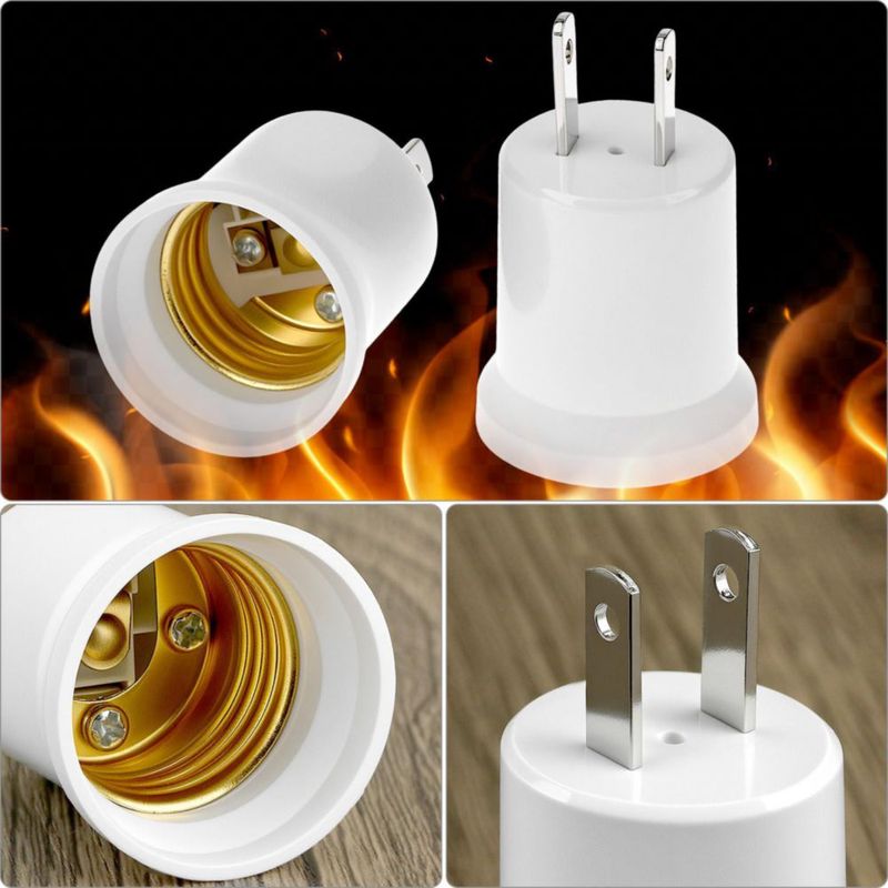 Adaptador de casquillo de luz QWORK 8 unidades 660W 125V E26/E27