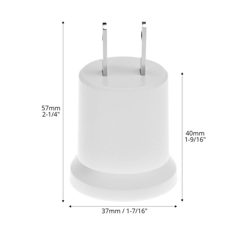 Adaptador de casquillo de luz QWORK 8 unidades 660W 125V E26/E27