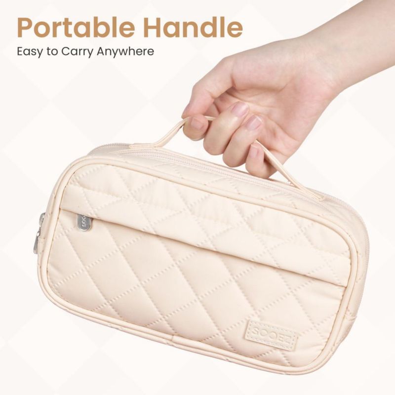Estuche de lápices Sooez 24 cm x 13 cm Rosa claro con asa