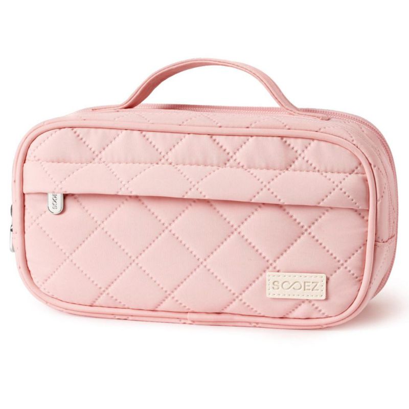 Estuche de lápices Sooez 24 cm x 13 cm Rosa claro con asa