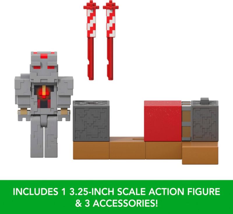 Figura de acción Mattel Minecraft Serie Redstone Cargada