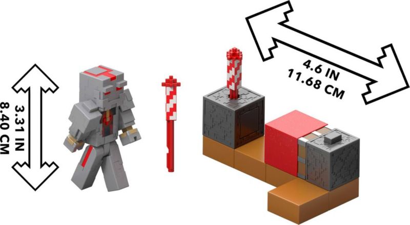 Figura de acción Mattel Minecraft Serie Redstone Cargada
