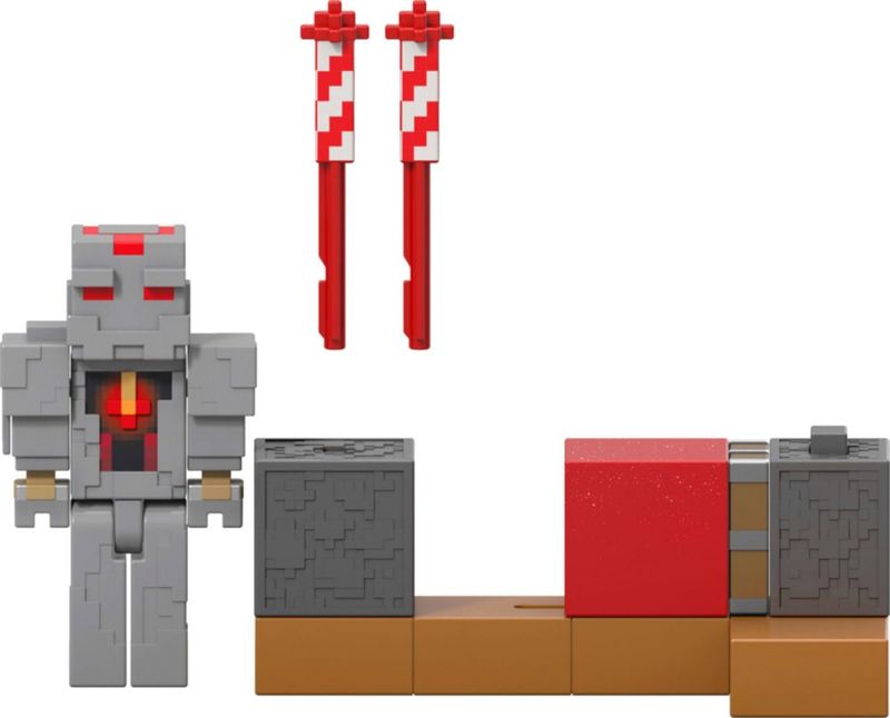 Figura de acción Mattel Minecraft Serie Redstone Cargada