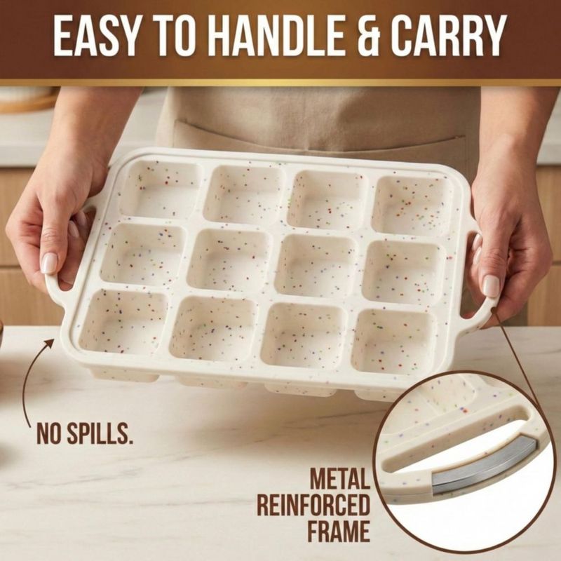 Molde para Brownies BAKE BOSS Pack de 2 23 cm Color Crema