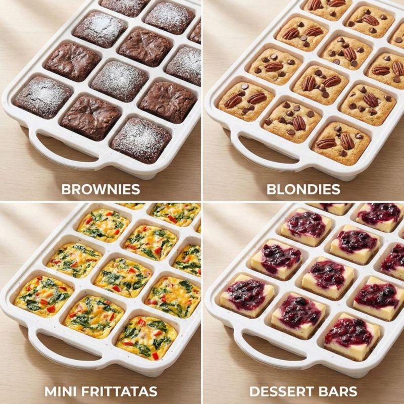 Molde para Brownies BAKE BOSS Pack de 2 23 cm Color Crema