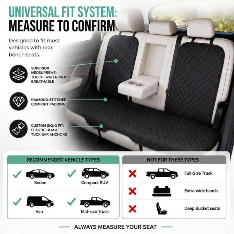 Cojín para Asiento de Coche FH Group Ajuste Universal Negro
