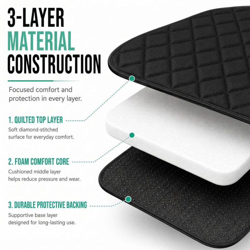 Cojín para Asiento de Coche FH Group Ajuste Universal Negro