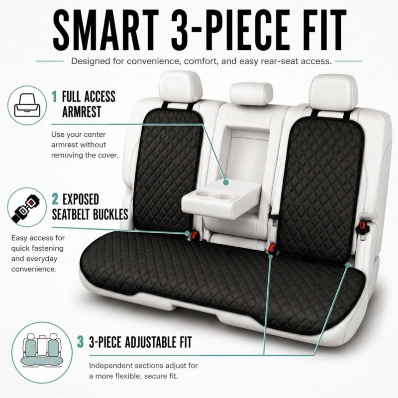 Cojín para Asiento de Coche FH Group Ajuste Universal Negro