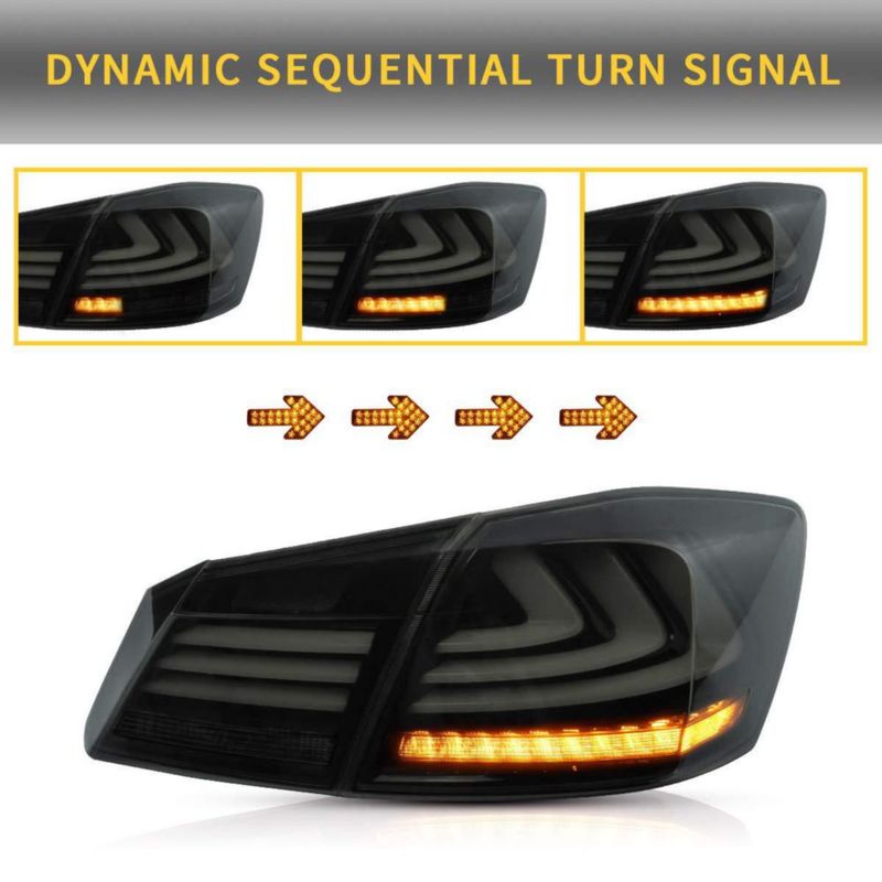 Luces traseras LED ahumadas YUANZHENG para Honda Accord 2013‑2015