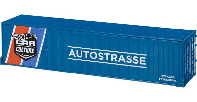 Set de contenedores Toy Hot Wheels Strasse Autobahn Autostrasse