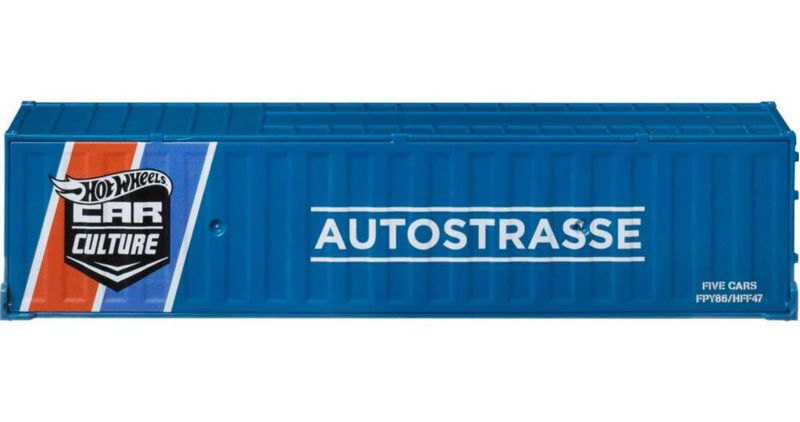 Set de contenedores Toy Hot Wheels Strasse Autobahn Autostrasse