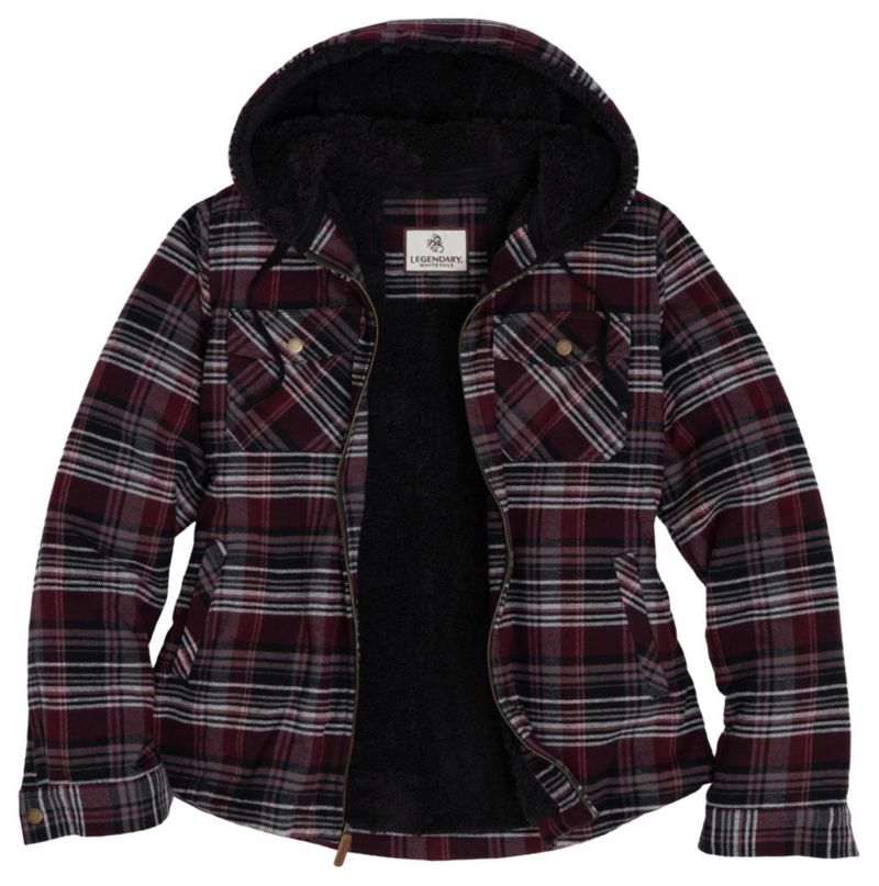 Chaqueta con capucha tipo shacket forrada de beréber – Legendary Whitetails