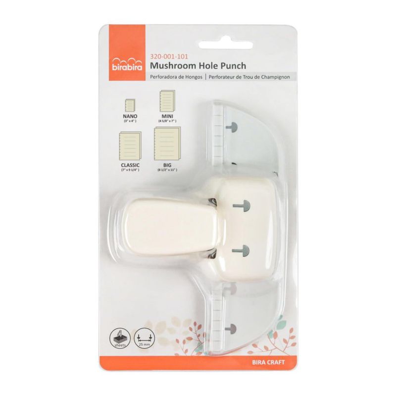 Perforadora BiraBira 16 cm 4 hojas Nano/Mini/Classic