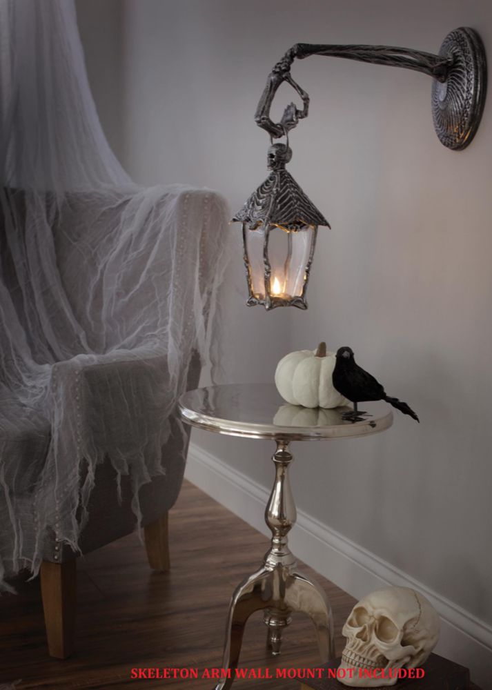 Farol Gothic Crazy Bonez 30 cm Calavera para Decoración de Halloween