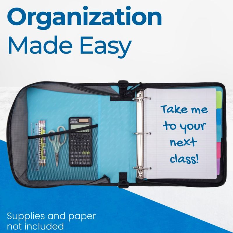 Carpeta de anillas Case‑it 5 cm 350 hojas D‑251 verde azulado