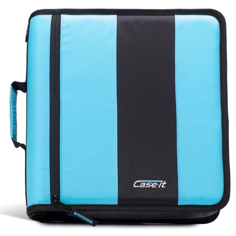 Carpeta de anillas Case‑it 5 cm 350 hojas D‑251 verde azulado