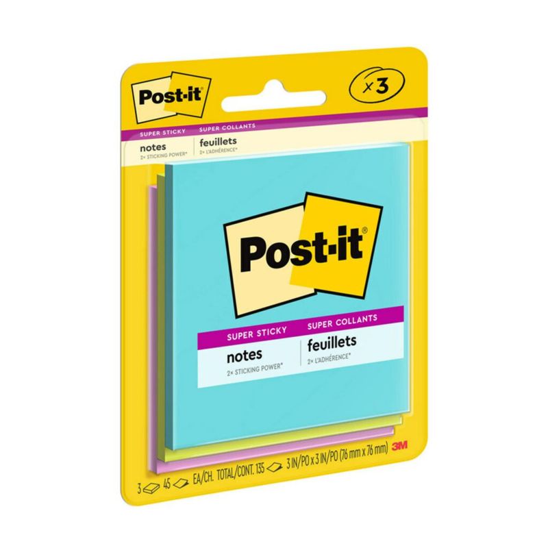 Notas adhesivas Post-it 76 cm 3 bloques Supernova Neón