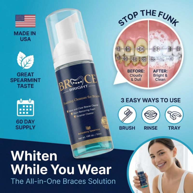 Espuma Blanqueadora Dental Foam Bright 50 ml para Frenos sin Sensibilidad