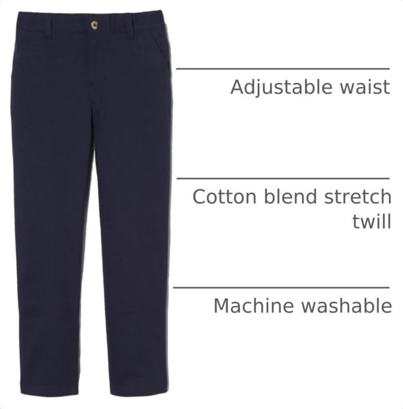 Pantalones French Toast Corte Recto Azul Marino Talla 6