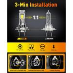 Bombilla H7 FORENNER 90.000 lm 6500K Blanco Pack de 2 IP68