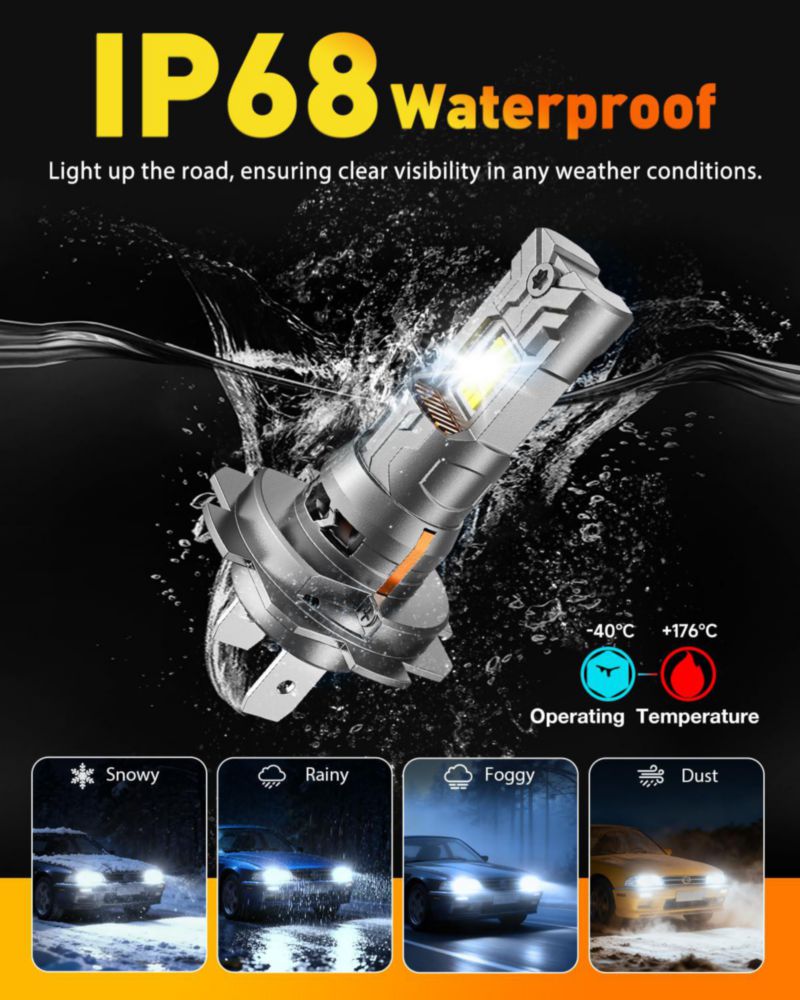 Bombilla H7 FORENNER 90.000 lm 6500K Blanco Pack de 2 IP68