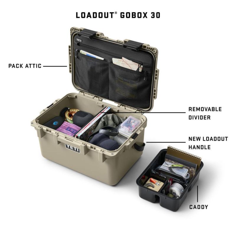 Caja de Carga Impermeable YETI LoadOut 30 GoBox Dividida 30 L Blanca