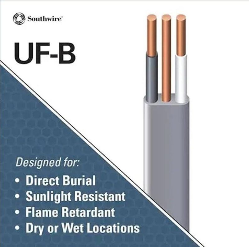 Cable eléctrico Southwire 76 m 14/2 con tierra UF‑B