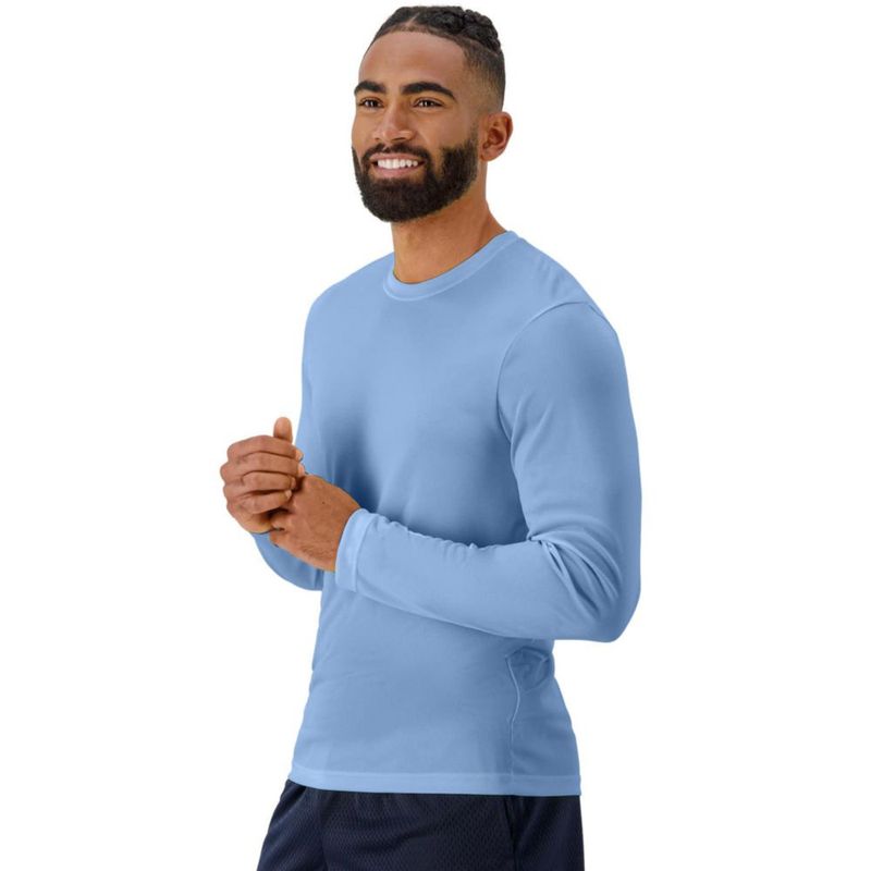 Camiseta Hanes de manga larga talla extra grande pack de 2 azul claro UPF 50+