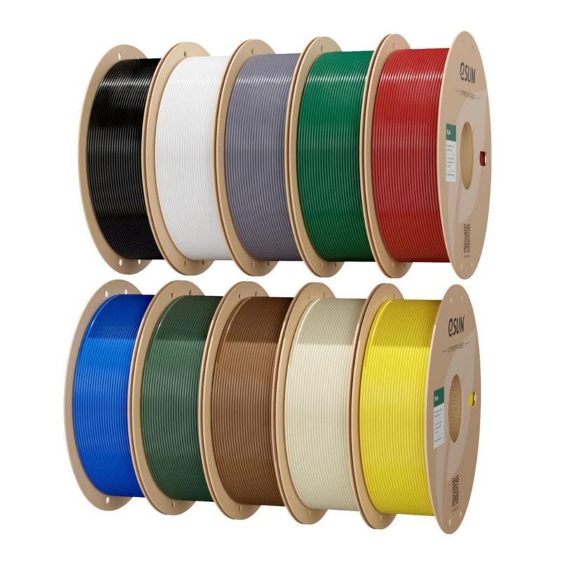 Filamento eSUN PLA+ 10 kg – Pack de 10 colores